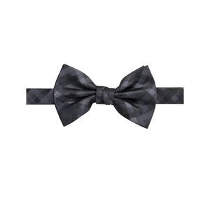 RYAN SEACREST Mens Gray Aster Check Bow Tie